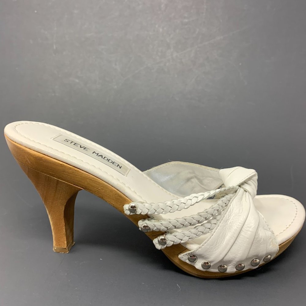 (SOLD)Steve Madden Knotted Leather Mule - Picture 8 of 9
